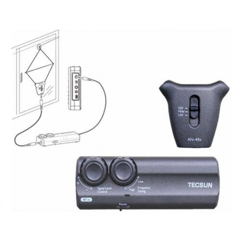 Tecsun An-48x Antena De Radio Am Lw Sw De Bucle Activo